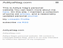 Tablet Screenshot of adityanag.com